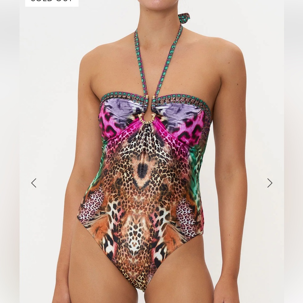 Camilla Bandeau One Piece With Ring Trim Size M